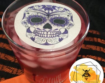 Dia de Los Muertos (Day of the Dead) Edible Drink Toppers