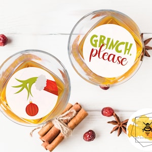 Edible Grinch Drink Toppers
