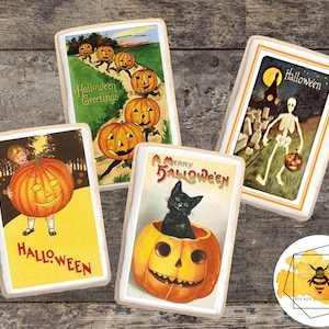 Edible Vintage Halloween Toppers for Cookies or Cakes