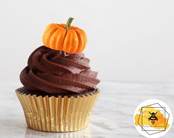 Edible Pumpkin Toppers, Thick Wafer Paper