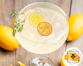 Edible Lemon Citrus Positano Drink Toppers
