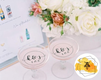 Edible Bride & Groom Drink Toppers