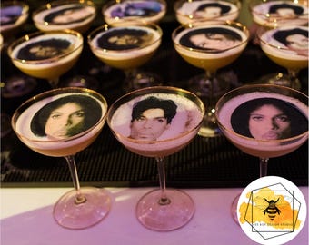 Essbare benutzerdefinierte Fotos oder Logos Drink Toppers