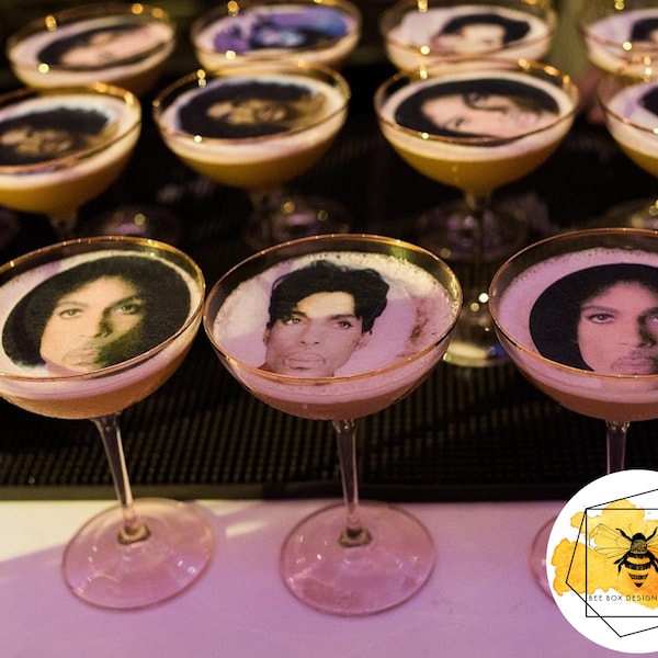 Essbare benutzerdefinierte Fotos oder Logos Drink Toppers