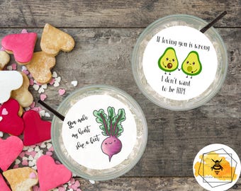 Edible Love Food Puns Drink Toppers
