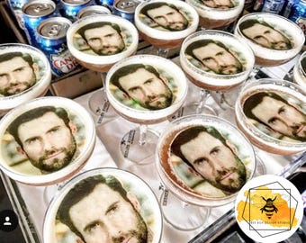 Edible Custom Photos or Logos Wafer Paper Drink Toppers