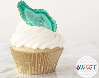 Edible Geode Cupcake Toppers