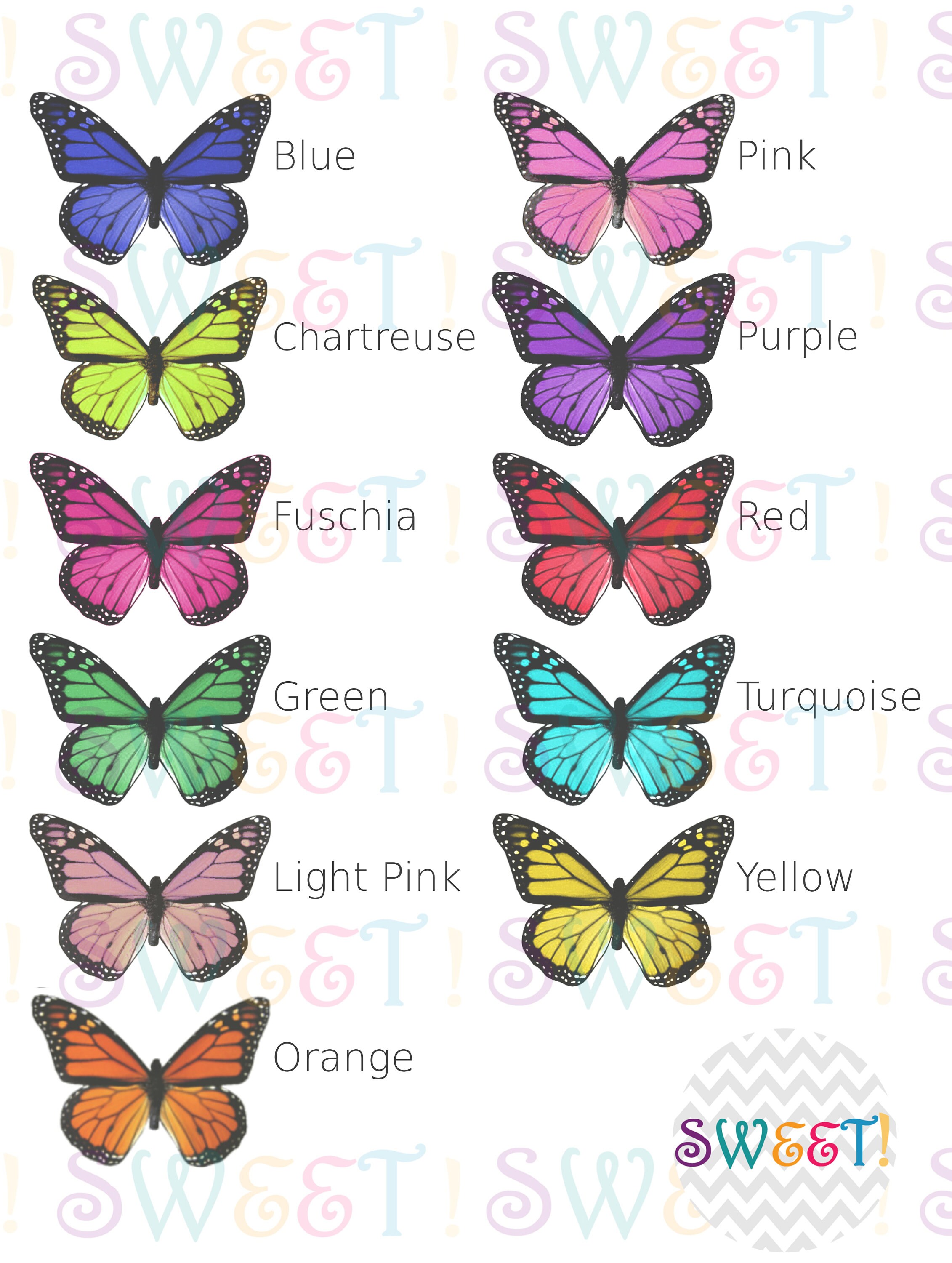 Edible Monarch Butterflies Double-sided 3D Wafer Paper Large - Etsy