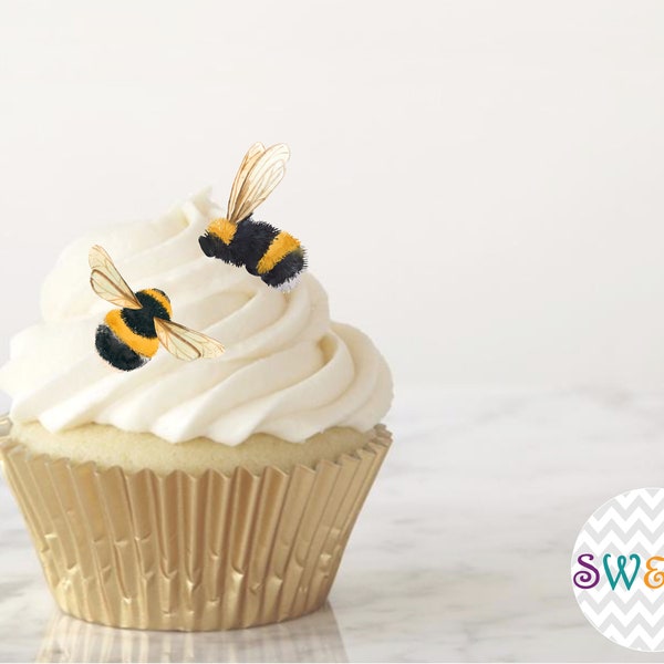 Edible Bee Cupcake Toppers