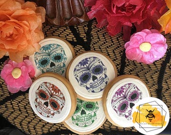Edible Dia de Los Muertos Skull Toppers