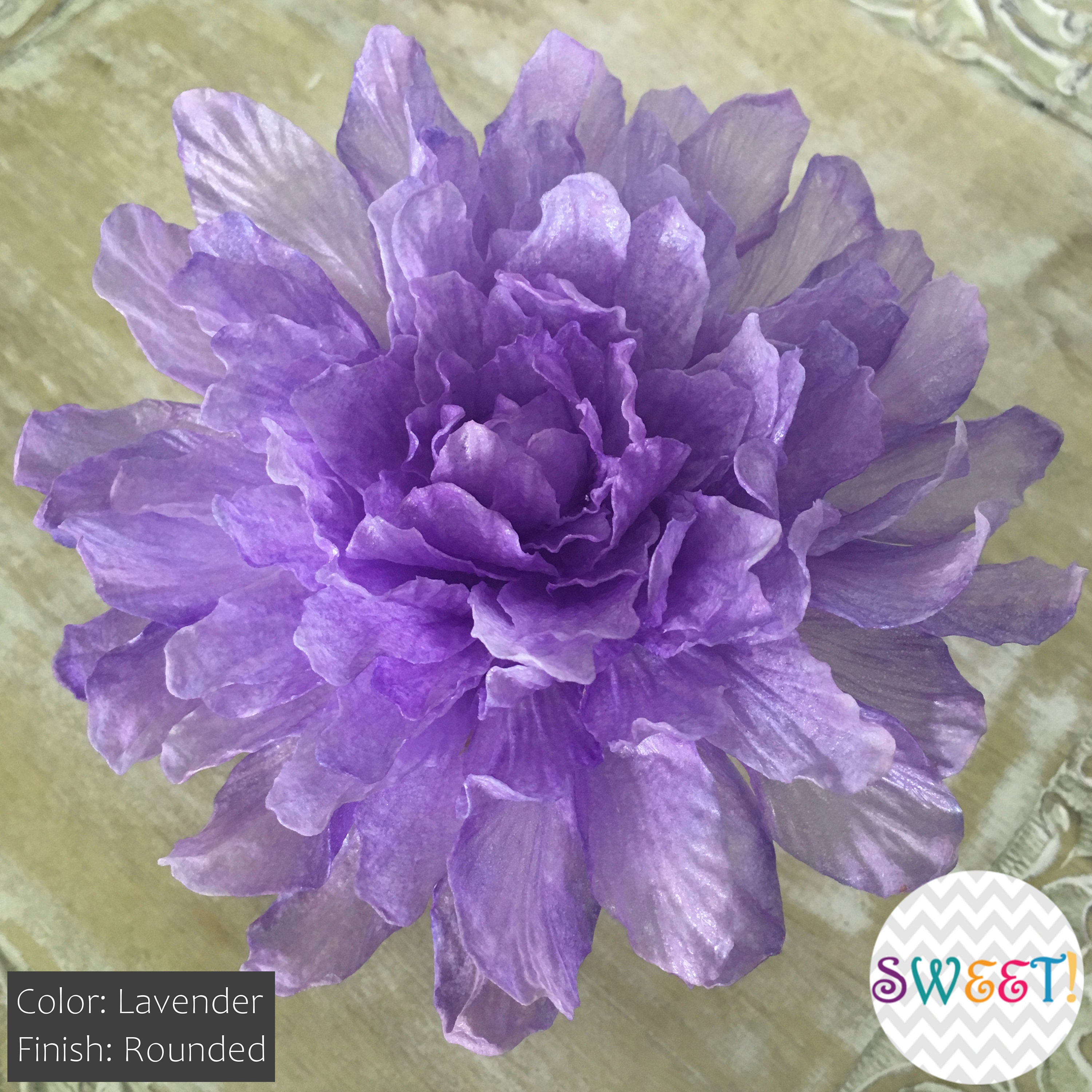 Edible Giant Dahlia Wafer Paper Flower for Cakes Etsy