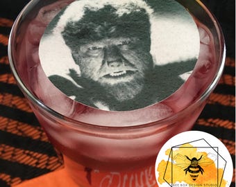 Halloween Edible Drink Toppers Classic Horror Spooky Movie Vintage Cocktail Garnish