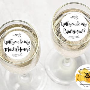 Edible Bridesmaid & Maid of Honor Drink Toppers