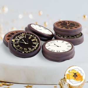 2026 New Years Clock Edible Images