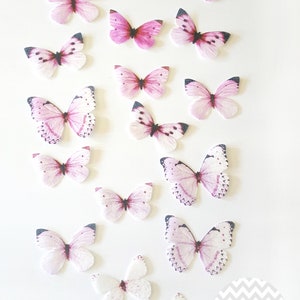 36 Edible Butterflies, Ombre 3D Double-Sided Wafer Paper Toppers for Cakes, Cupcakes, Cookies or Drinks image 2