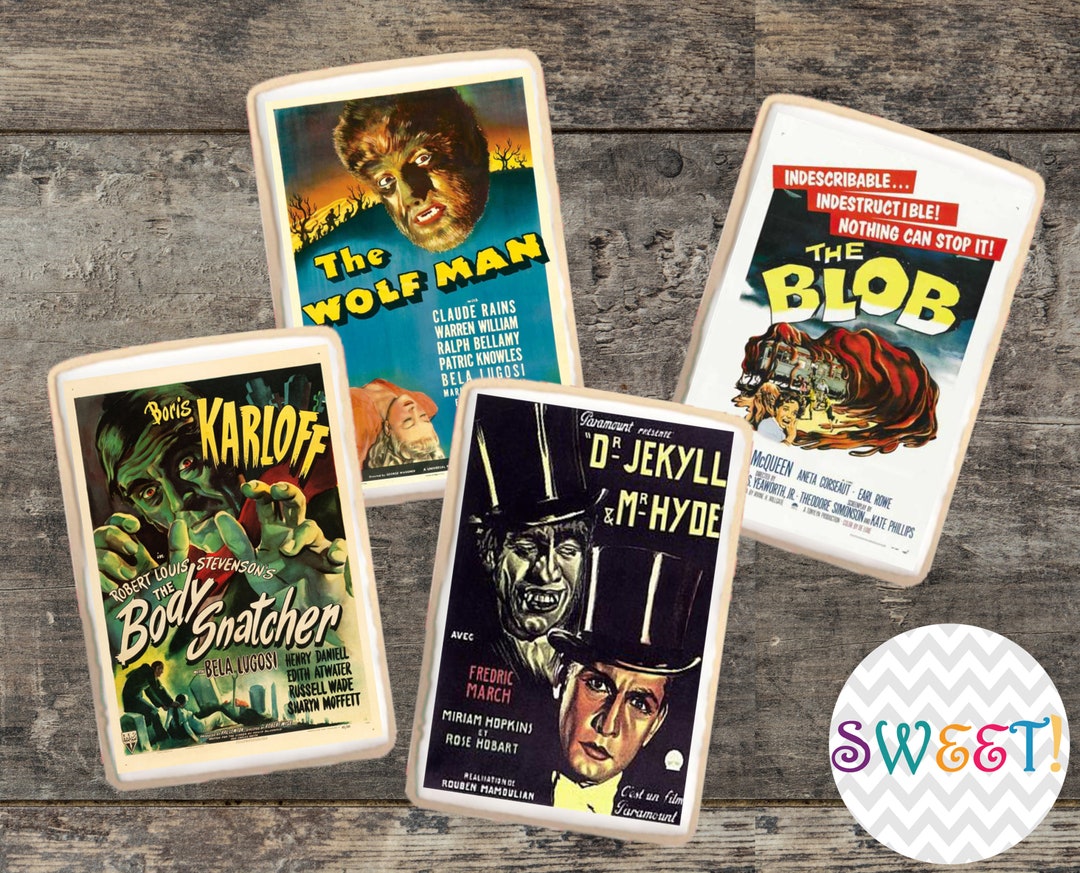 Edible Classic Horror Movie Poster Cookie Or Cake Toppers Wafer Paper Edible Classic Horror Movie Poster Cookie Or Cake Toppers Wafer Paper