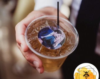 Edible Custom Photos or Logos Drink Toppers