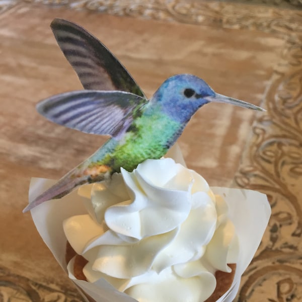 Essbare Kolibris, dreiseitiges 3-D-Oblatenpapier