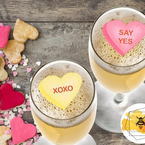 Essbares Gespräch Herzen Drink Toppers