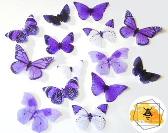 Edible Butterflies for Cakes & Cupcakes, Single Color Variety