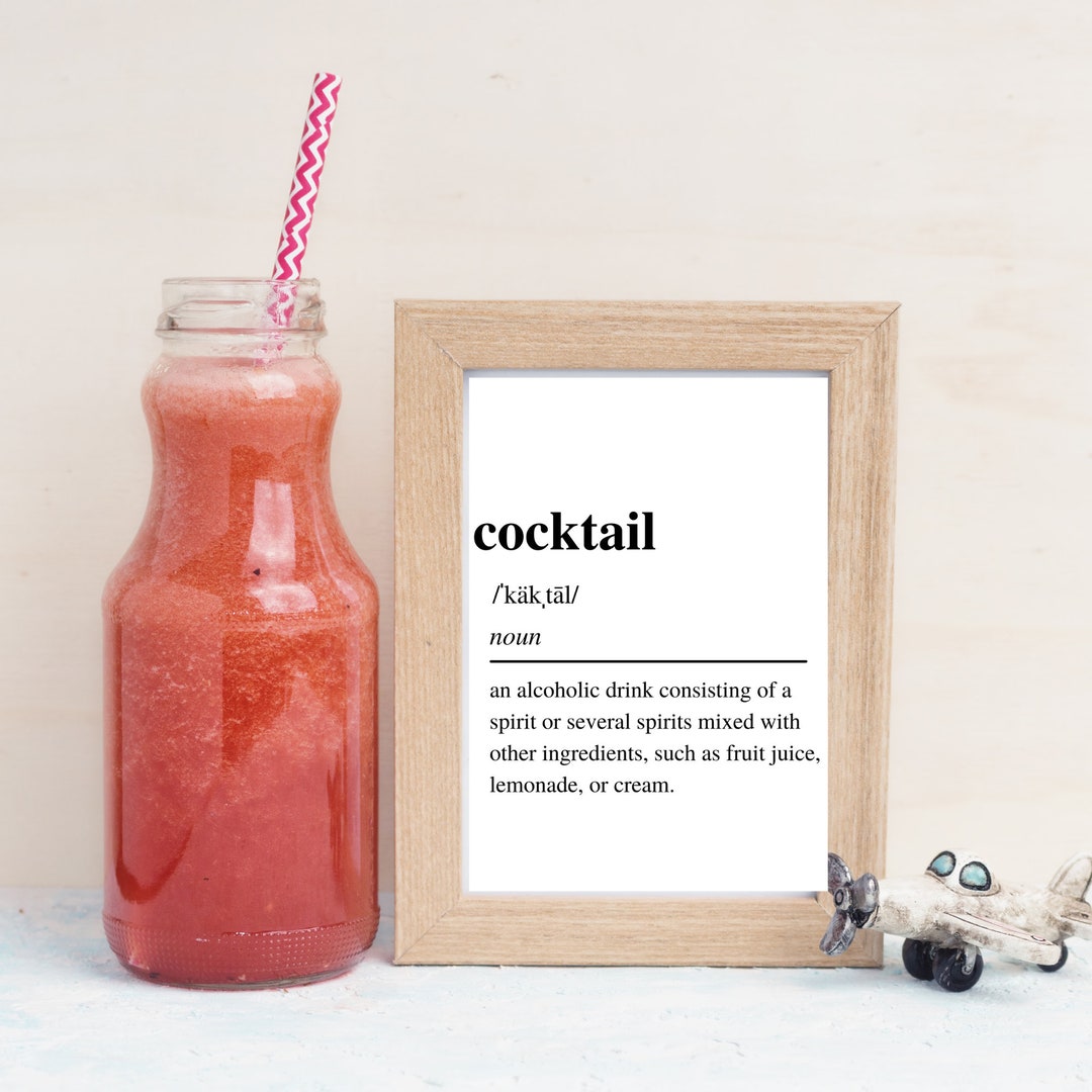 Cocktail Definition Digital PDF Print 8.5x11 Etsy