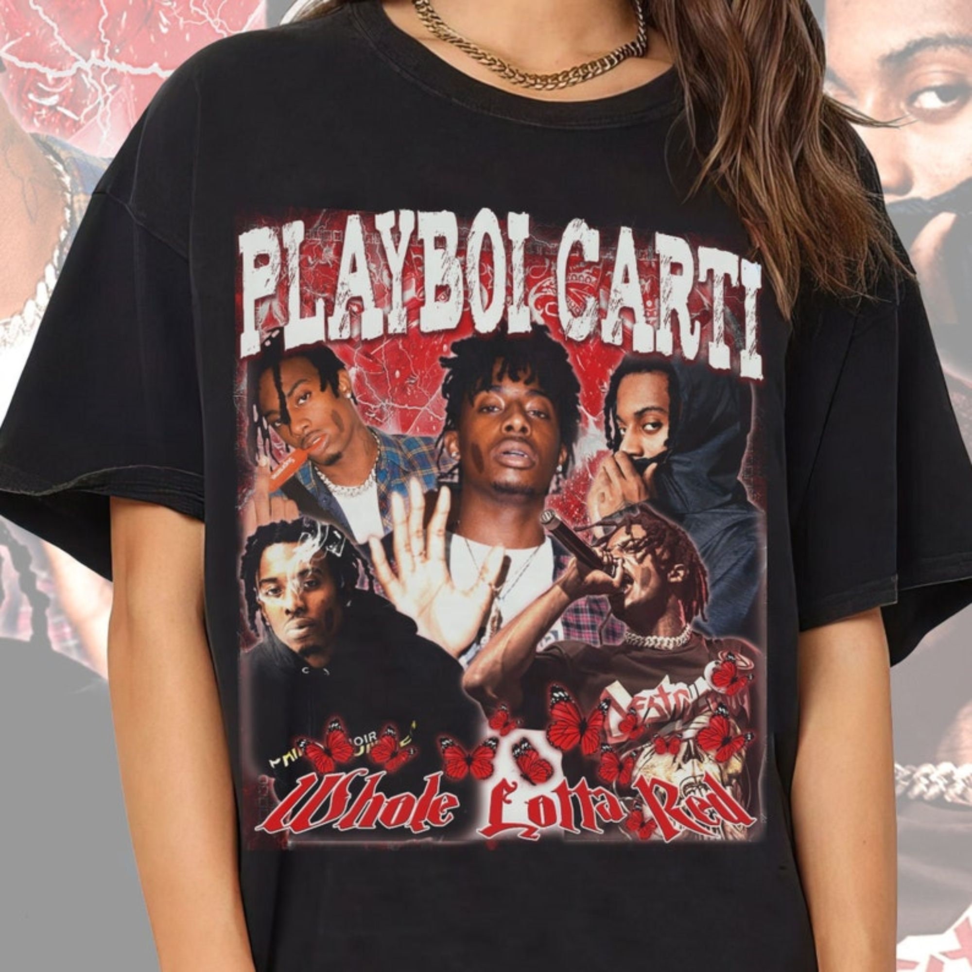 Playboi Carti Rockstar Made Heavy Cotton Rep Tee Shirt MD 