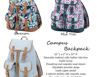 monogrammed backpacks for college