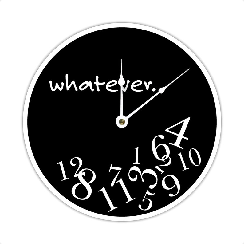 Whatever Clock with mixed up numbers Etsy