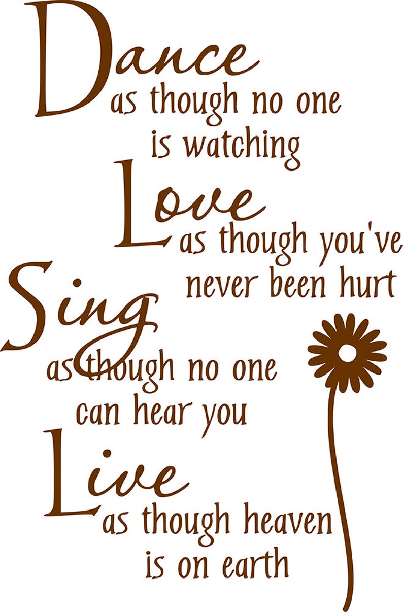Dance Like No One Is Watching Wall Quote | Etsy