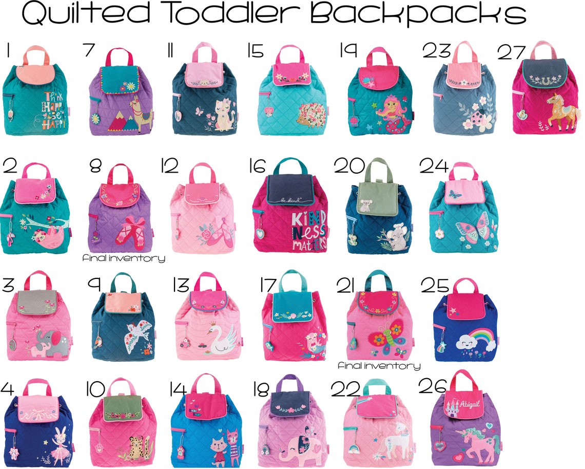 Stephen Joseph Backpack Personalized Quilted Backpack Etsy