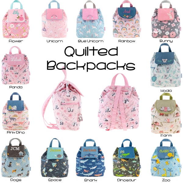 Personalized Quilted Backpack, Quilted Backpack, Mini Backpack, Children's Backpack, Kids Backpack