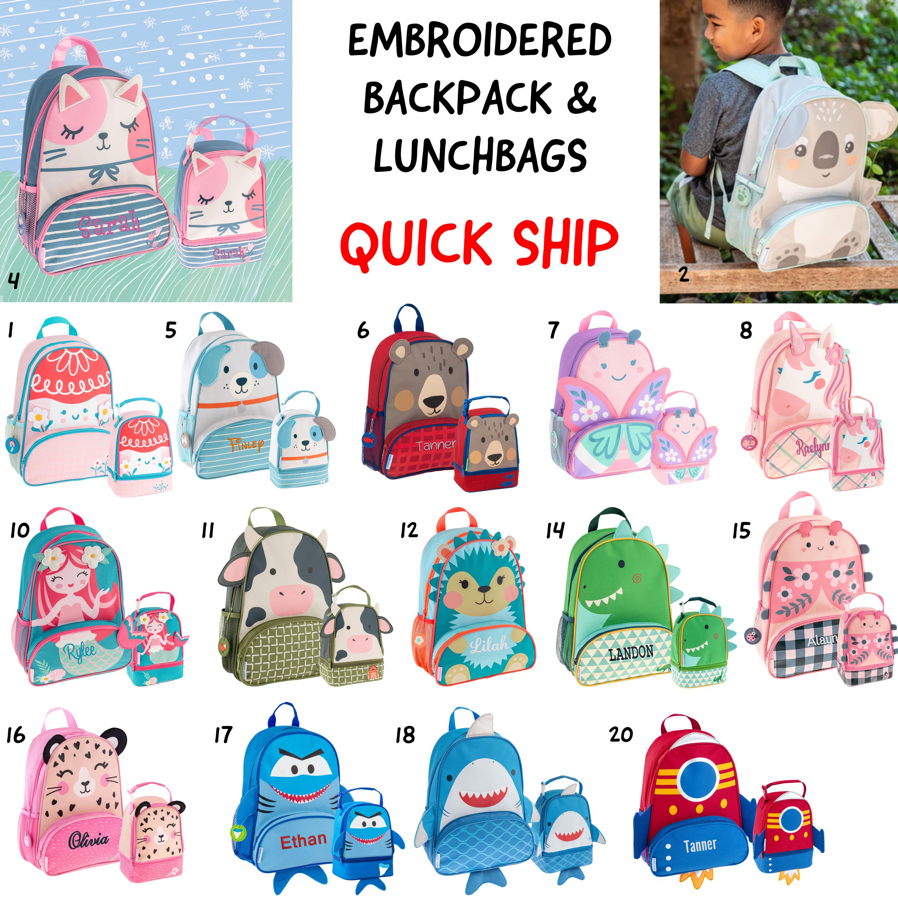 Personalized Toddler Backpack, Preschool Backpack & Lunchbox, Stephen Joseph Sidekick Backpack, Lunch Pal Character Lunchbox, Toddler Gift