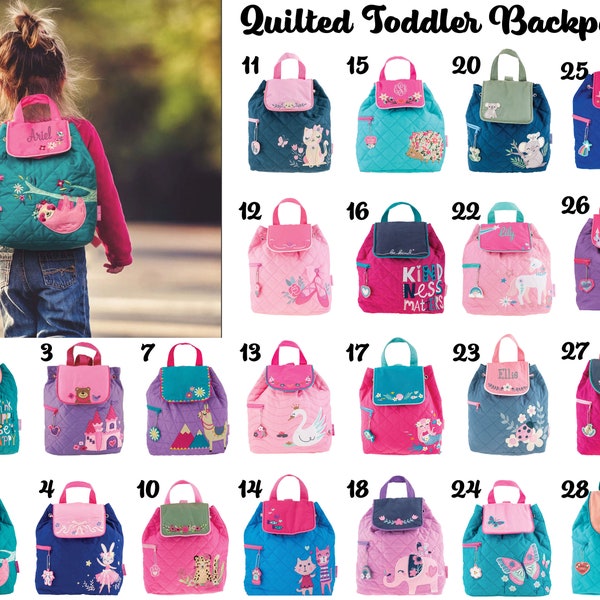 Personalized Quilted Backpack, Stephen Joseph Backpack, Quilted Backpack, Mini Backpack, Children's Backpack, Kids Backpack