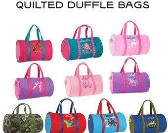 Personalized Childs Duffle Bag by Stephen Joseph, Monogrammed Travel Bag for Kids, Girls Duffle Bag, Boys Duffle Bag