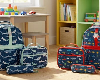Stephen Joseph Personalized All Over Print Backpack, Lunchbox Sets, Updated Design Backpacks, Embroidered Backpack