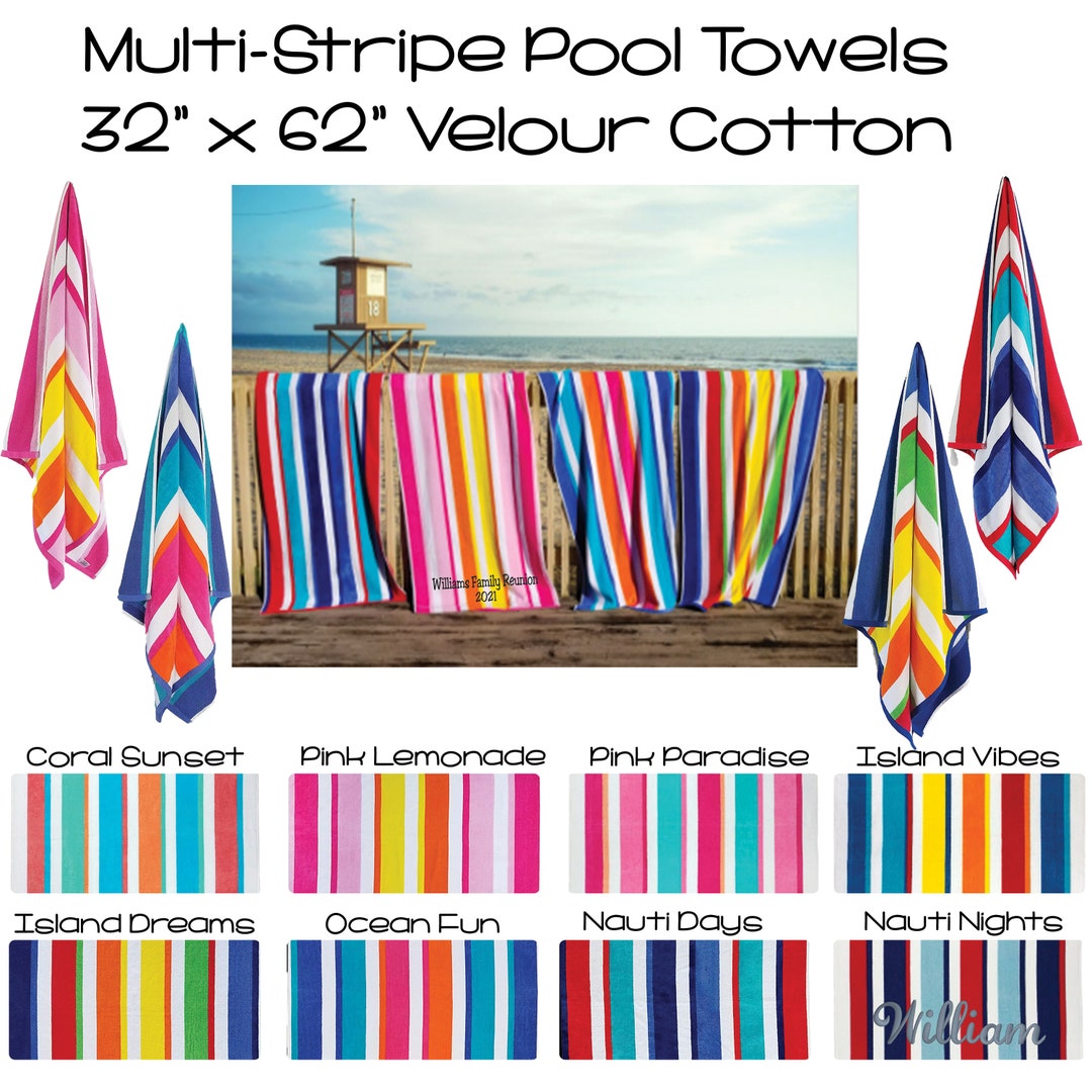 Personalized Beach Towels Embroidered Pool Towels Bridesmaid Gifts