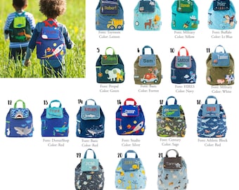 Personalized Quilted Backpack – Stephen Joseph Toddler Treasure Bag