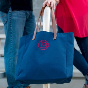 Personalized Tote Bag, Monogrammed Tote Bag, Bridesmaid Gift, Teacher Gift, Embroidered Game Day Bag, Sports Bag, College Gear