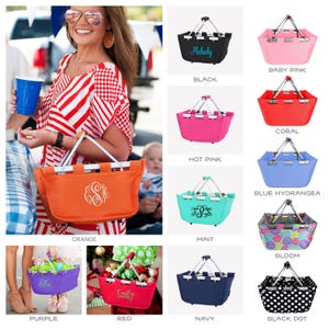 Mini Market Tote, Collapsible Basket, Kids Easter Basket, Small Market Tote, Custom Basket, Personalized Easter Basket,