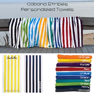 Personalized 30&quot; X 60&quot; Beach Towels Embroidered Pool Towels Kids Beach Towels Monogrammed Pool Towels