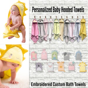 Personalized Hooded Towel for Baby, Baby Gift, Monogrammed Baby Towel, Baby Hooded Towel with Name