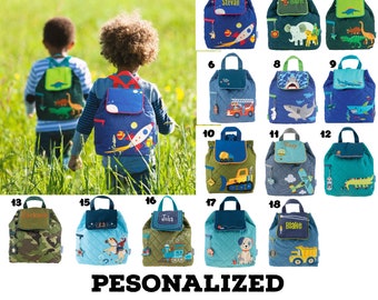 Personalized Quilted Backpack, Boys Backpack, Quilted Backpack, Mini Backpack, Children's Backpack, Kids Backpack