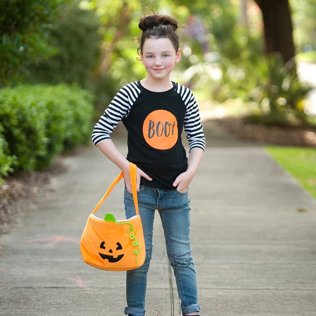 Plush Halloween Pumpkin Candy Bag, Trick or Treat Basket - Etsy