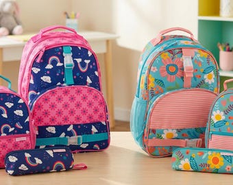 Personalized Backpack and Lunchbox Set, Kids School Bags, Embroidered Name