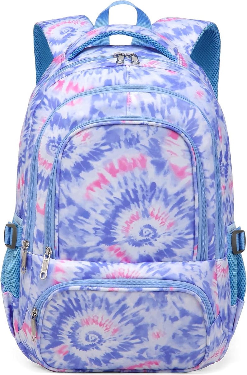 Personalized Tie Dye Backpack Lunchbox Set, Embroidered School Bag - Etsy