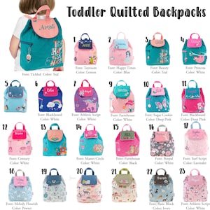 Toddler Personalized Quilted Backpack by Stephen Joseph, Embroidered Name or Monogram