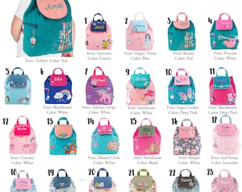 Toddler Personalized Quilted Backpack by Stephen Joseph, Embroidered Name or Monogram