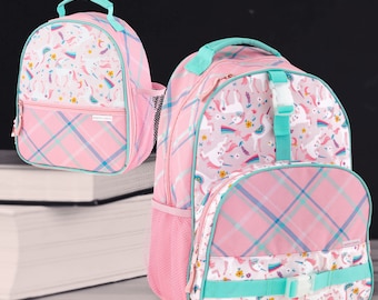 Personalized Unicorn Backpack and Lunchbox, Embroidered School Bag