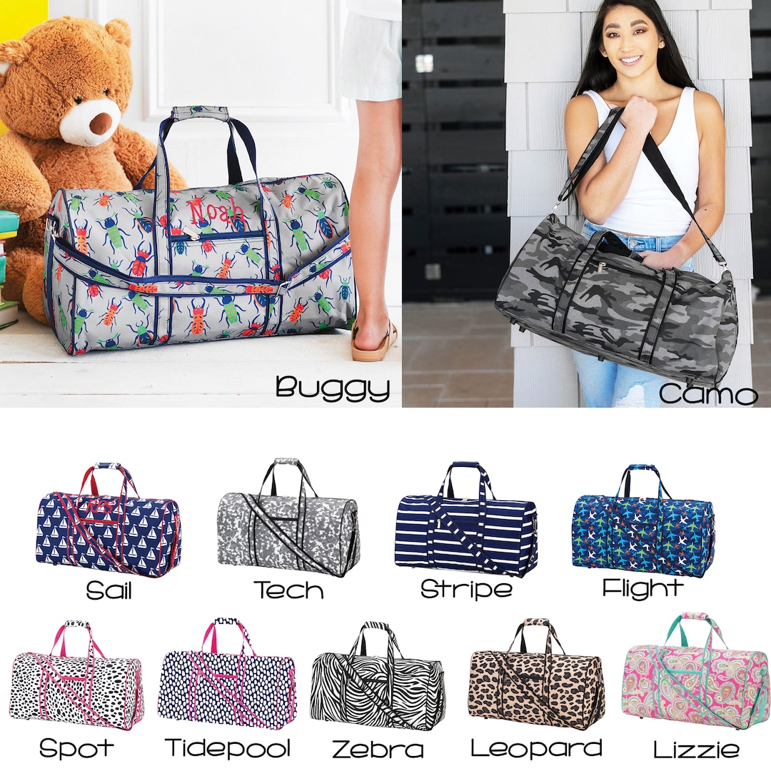 Personalized Large Duffle Travel Bag Monogram Duffel Bag - Etsy