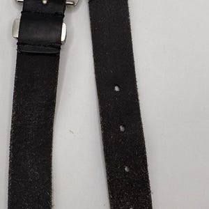 Western Cowhide Leather Belt Engraved Buckle Urban Outfitters Size 34 image 6
